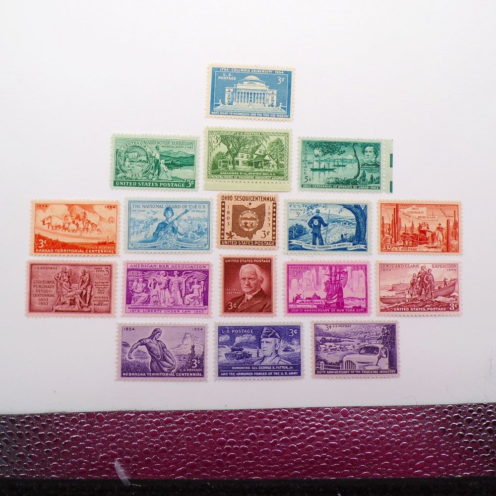 1953-54 United States Commemorative Stamp Year Set